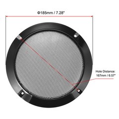 2Pcs 6.5″ Speaker Grill Mesh for Speaker Decorative Circle Woofer Cover Black