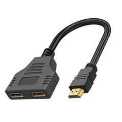 30cm HDMI Cable Adapter Male To Dual Female 2.0 Converter 1 in 2 out Splitter