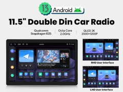 HD 11.5 Inch JOYING QLED 2K Touchscreen Double Din Android Radio for Universal