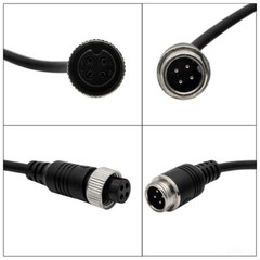 15M 4Pin Connector Cable Waterproof for Truck Van Trailer CCD Rear View Camera