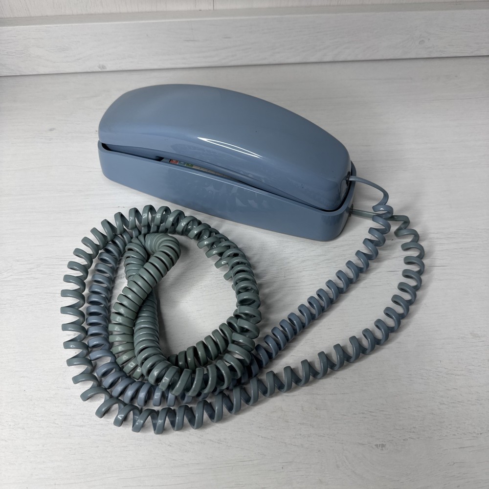 Vintage AT&T Trimline 210 Powder Blue Corded Phone – Retro 1990’s Untested