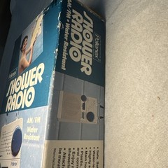 Vintage Pollenex Shower Radio AM FM SR0 New 1986 Water Resistant