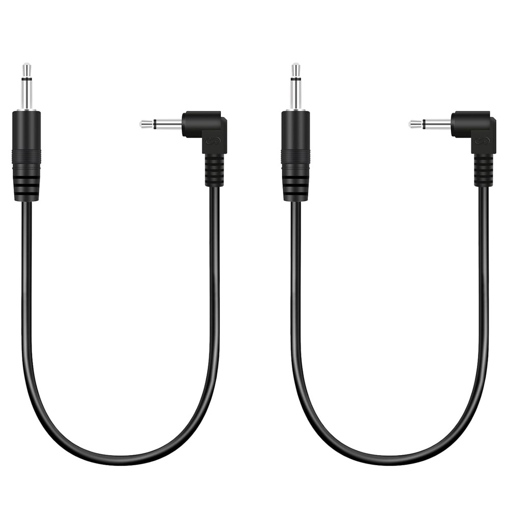 2 Pack 3.5Mm 1/8″ Male TS Mono Plug to 90 Degree Right Angle 3.5Mm Male Mono