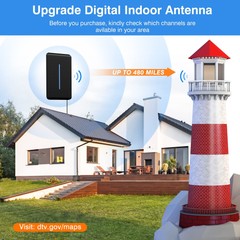 Upgraded 9000 Miles TV Digital Antenna HDTV Amplified HD 1080P 4K Long Range