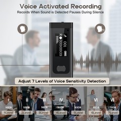 Mini Digital Voice Recorder – 1536Kbps Activated with Noise…
