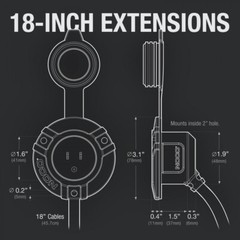 NOCO AC Port Plug With Dual 18 Inch Extension Cord