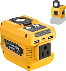 Azocek 220W Power Inverter Compatible with Dewalt 20V Battery ，DC 20V to 110V AC