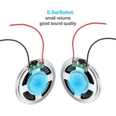 4PACK 0.5W 8 Ohm Small Speakers Metal Shell Round Internal Micro Magnet Speaker