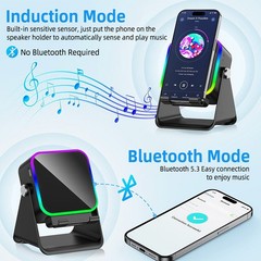 NEW Wireless Induction Speaker 5-in-1 Bluetooth Speaker With Phone Stand Holder
