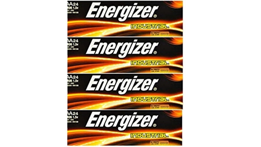 96 Energizer Industrial AA Alkaline Batteries (EN91, LR6)