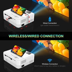 Unenu 1080P Portable Projector 8500L WiFi Bluetooth Android/IOS *612A2A