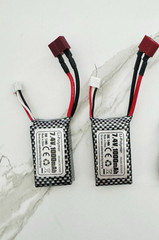 2X 7.4V 1000mAh Li-po Rechargeable Battery 25C 803048 T-Plug Fit RC Cars Trucks