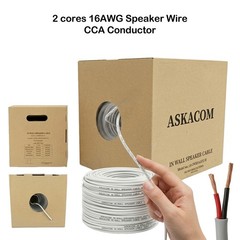 2/16AWG Speaker Wire 16 Gauge CCA Home Theater Audio In-Wall Cable 500FT