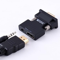 HDMI Female to VGA Male Video Adapter HD 1080p Audio Converter for Laptop PC DVD