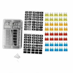 12-Way Blade Fuse Box Block Holder LED Indicator 12V 32V Auto Marine Waterproof