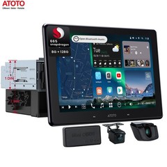 ATOTO X10 Floating 10″ 1/2 DIN Android 13 Car Radio GPS Stereo 8+128G OBDII +CAM