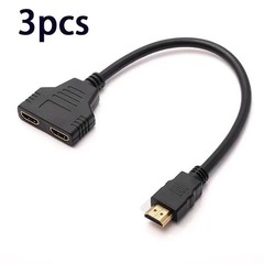 HDMI Port Male to Female 1 Input 2 Output Splitter Cable Adapter Converter 1080P