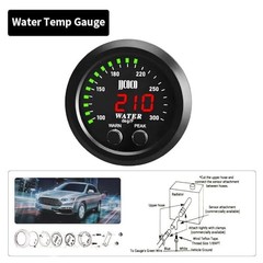 Universal 52mm Water Temperature Gauge with Alarm and Joint Pipe: None Green