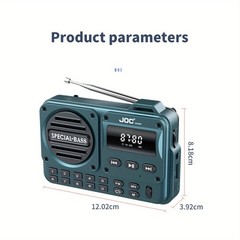 Portable Radio AM FM Rechargeable Pocket Radio W/ Best Reception Digital Tuning