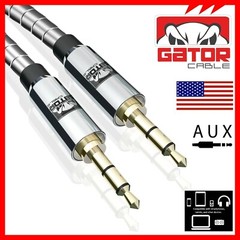 AUX 3.5mm Male to Male Audio Cable For iPhone Samsung Phone All Full Metal 3FT