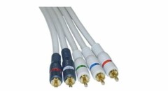 High Quality 3 RCA (Component Video) + 2 RCA (Audio), 6ft White