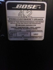 Bose Black 4.2 Stereo Everywhere Speaker LEFT & RIGHT Fast Shipping