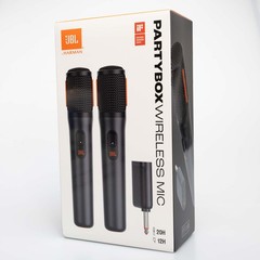 NEW JBL PARTYBOX Wireless Dual Microphone System & Dual Channel Receiver Adapter