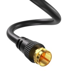 RG6 Coaxial Black Cable Dual SHIELDED Extension Coax Satellite TV Antenna Wire