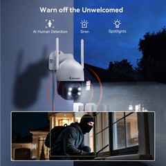 JENNOV Wireless Security Camera System Audio 10CH WIFI NVR 5MP CCTV Kit 1TB HDD