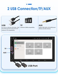 8+128GB Android 12 CarPlay Radio Double 2 Din 7″ Car Stereo GPS Player DSP WiFi