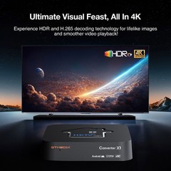 OTA 4K UHD ATSC 3.0 Converter Digital TV Tuner DRM TV Box Free 5 Channels DVR US
