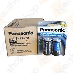 8x Panasonic C 1.5V Batteries Super Heavy Duty Power Carbon Zinc C Exp. 2027