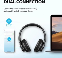 Soundcore Q20i Wireless OverEar Headphones 40H Long ANC Play Big Bass