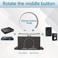 Universal Car Bass Amplifier Remote Level Control Knob Stereo RCA Input & Output