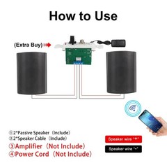 2 Pack 6.5″ 400W Outdoor Speakers Waterproof Wall Mount Patio Garage Pool Marine
