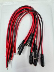 10 Pack 18AWG DC Power Pigtail Cable 5.5 x 2.1mm Female Jack Tinned Leads