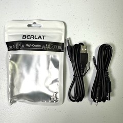 BERLAT 3.5mm Male AUX Audio Jack to USB 2.0 Male Charge Cable Adapter Cord 2pk