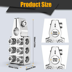 Battery Terminal Connectors 12 Way Top Post Clamps Positive Negative 8Awg 4 0Awg