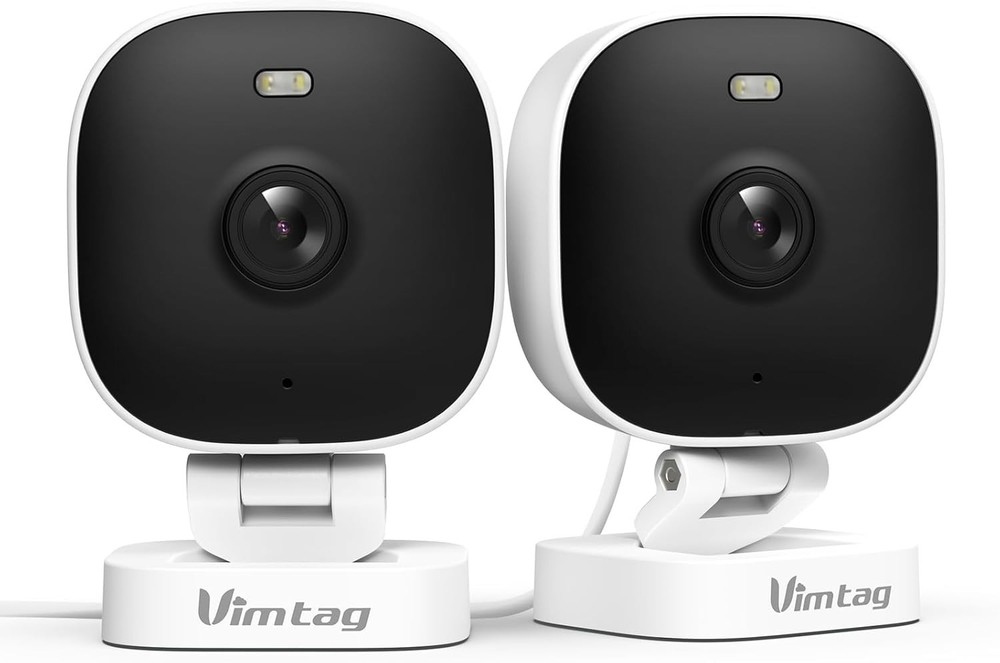 X2 VIMTAG 5G/2.4G 2.5K Cameras for Home Security-Outdoor/Indoor White Black