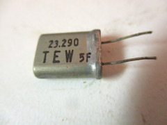 TEW Radio Crystal 23.290 MHz 0.5mm 0.02in Diameter Leads Vintage