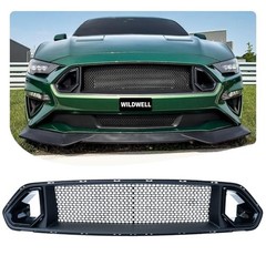 WildWell Mustang Grill For Ford Mustang 2018-2023 Front Upper 2018-2023 Black