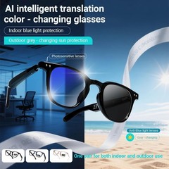 AI Smart Glasses with Open-Ear Speaker & Bluetooth 5.4 – Stylish & Functional