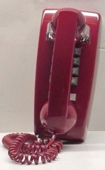 Red Cortelco 255447-VBA-20M Wall Phone Corded – Retro Push Button Phone A2