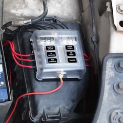 Car Power Distribution 12-24V Blade Fuse Holder Box Block Panel Board 6 WAY