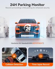 WOLFBOX G850 PRO Rear View Mirror Dash Cam GPS WiFi, Voice Control, ADAS & BSD