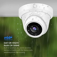 8MP PoE IP IR Night Vision Turret Camera Outdoor/Indoor Metal Housing 2.8mm