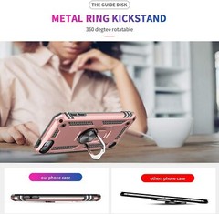 For iPod Touch 5th 6th & 7th Gen -Hard Hybrid Magnetic Ring Kickstand Armor Case