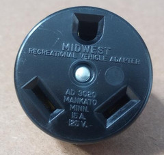 NEW Midwest Electric Products AD 3020 30 Amp to 15 Amp RV Adapter Plug Free Ship