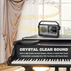 AM FM Portable Radio Battery Operated by 3X D Cell Batteries Or AC Power w/ Be