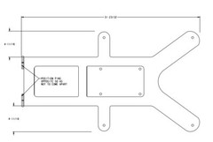 CUSTOM TV LIFT BRACKET 50″ HINGED 2 PC SET PAINTED BLACK SEE PICS FOR DIMENSIONS